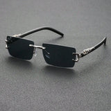 Trendy Frameless Rectangular Sunglasses - 1/2 PCS