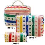 Cute Quilted Cotton Makeup Bag for Women  Clean Vanilla Store