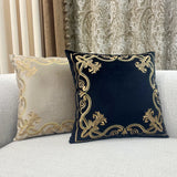 Luxurious European Embroidery Velvet Cushion Case 1 Pc Set