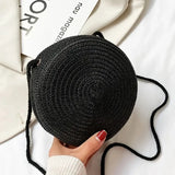 Summer Woven Straw Crossbody Bag for Women