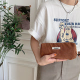 Retro Corduroy Cosmetic Storage Bag for Women