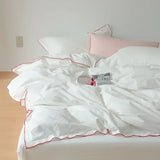 Mint Manbo Rolled Edge Washed Cotton Bed Set