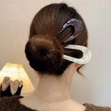 Elegant U-Shaped Acrylic Hair Pin for Women