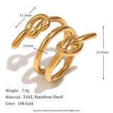 MamacitaSlay Vintage Waterproof Knot Ring for Women