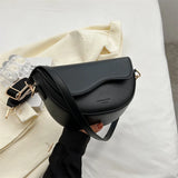 Small Leather Saddle Armpit Bags for Women Summer