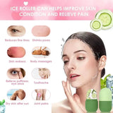 Silicone Skin Care Beauty Lifting Contouring Silicone Ice Cube Trays Ice Globe Ice Balls Face Massager Facial Roller - Clean Vanilla