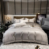 Svetanya Embroidery 100% Egyptian Cotton Bedding Set 4pcs