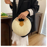 Casual Straw Woven Spherical Handbag for Women