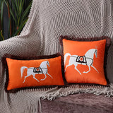 Horse Throw Pillow Cushion Cover - Palace Pattern 45x45cm 30x50cm