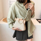 Fashion Weave Straw Shoulder Bag for Women