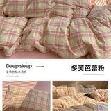 Korean Cotton Pink Stripes Duvet Cover 150x200 Size