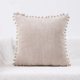 Beige Throw Cushion Cover 45x45cm for Kids Room