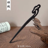 New Women Fashion Simple Black Wood Hairpin
