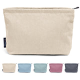 Solid Color Corduroy Cosmetic Bag Clutch for Travel