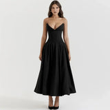Suninheart Elegant Strapless Midi Party Dress 2023