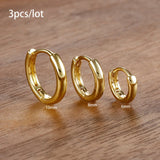 Fashion Stainless Steel Star Drop Earrings Set - 3 Piece