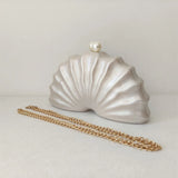 Original Shell Half Room Beaded Bag Clutch