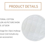 Soft Bamboo Fiber Makeup Remover Pads - 10pcs