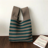 Designer Plaid Woven Shoulder Bag Tote Chic
