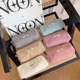 Retro Corduroy Cosmetic Storage Bag for Women