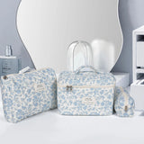 Cute Quilted Cotton Makeup Bag for Women  Clean Vanilla Store