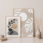 Bohemian Sun Leaf Geometry Canvas Prints - Set of 2  Clean Vanilla Store