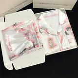 Kawaii Youth Girl's Cute Cat Satin PJs Set  Clean Vanilla Store