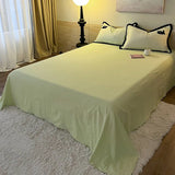 Korean Style Bedding Set with Black Cat Embroidery 4 pcs