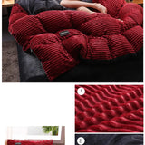 Winter Warm 3pcs Duvet Cover Set, Flano Fleece