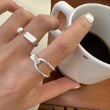 VENTFILLE 925 Sterling Silver Water Droplets Cross Ring