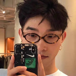 Y2K Oval Anti Blue Light Blocking Glasses for Women  Clean Vanilla Store