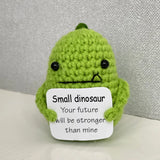 Funny Crochet Shark Doll with Card Handmade Gift  Clean Vanilla Store