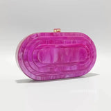 Evening Acrylic Egg Shape Clutch Bag Women 2024