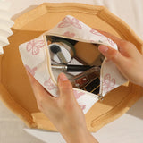 Ladies Corduroy Octagon Cosmetic Bag for Travel