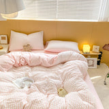 Princess Pink Seersucker Bedding Set 3 Pcs