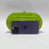 Evening Acrylic Egg Shape Clutch Bag Women 2024