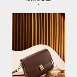 Genuine Leather Women's Handbag 2025 Luxury Tofu Bag