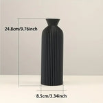 Elegant Black Plastic Vase - Boho Chic Centerpiece  Clean Vanilla Store