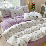 3-Piece Cartoon Heart Plant Floral Print Set