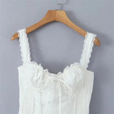 Women Summer Lace Corset Mini Dress - Tuscany