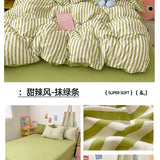 Pink Stripe Bedding Duvet Cover Set with Pillowcase