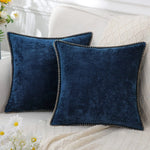 Olanly Chenille Cushion Cover 40x40cm Soft Luxury  Clean Vanilla Store