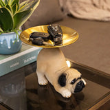 Creative Pug Statue Tray for Keys and Candy  Clean Vanilla Store