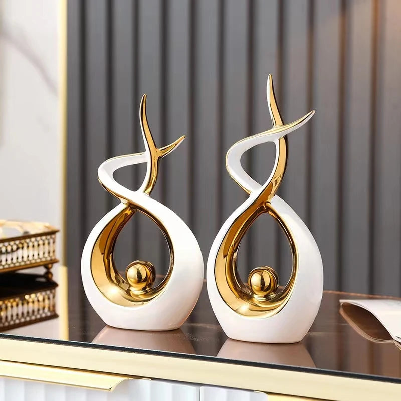 Nordic Luxury Abstract Living Room Statue Gift  Clean Vanilla Store