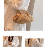 2024 Summer Straw Weaving Crossbody Bag - Shell Design