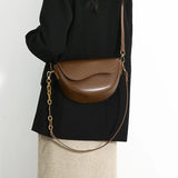 Small Leather Saddle Armpit Bags for Women Summer