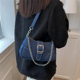 Chic Denim Tote Shoulder Bag for Women, Casual Style