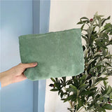 Solid Color Corduroy Cosmetic Bag Clutch for Travel