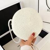 Summer Woven Straw Crossbody Bag for Women
