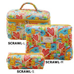 Cute Quilted Cotton Makeup Bag for Women  Clean Vanilla Store